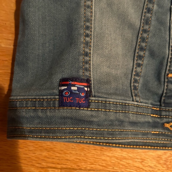 NWOT Jean jacket with bicycle appliqué - Picture 3 of 4